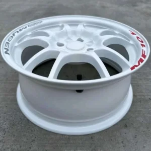 white steel wheels