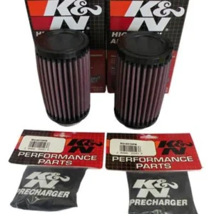 K&N Air Filters with Black Outerwears (Pair)